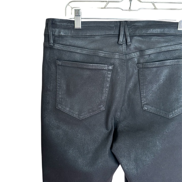 Good American Coated Black Jeans. Size 14 - Picture 6 of 9